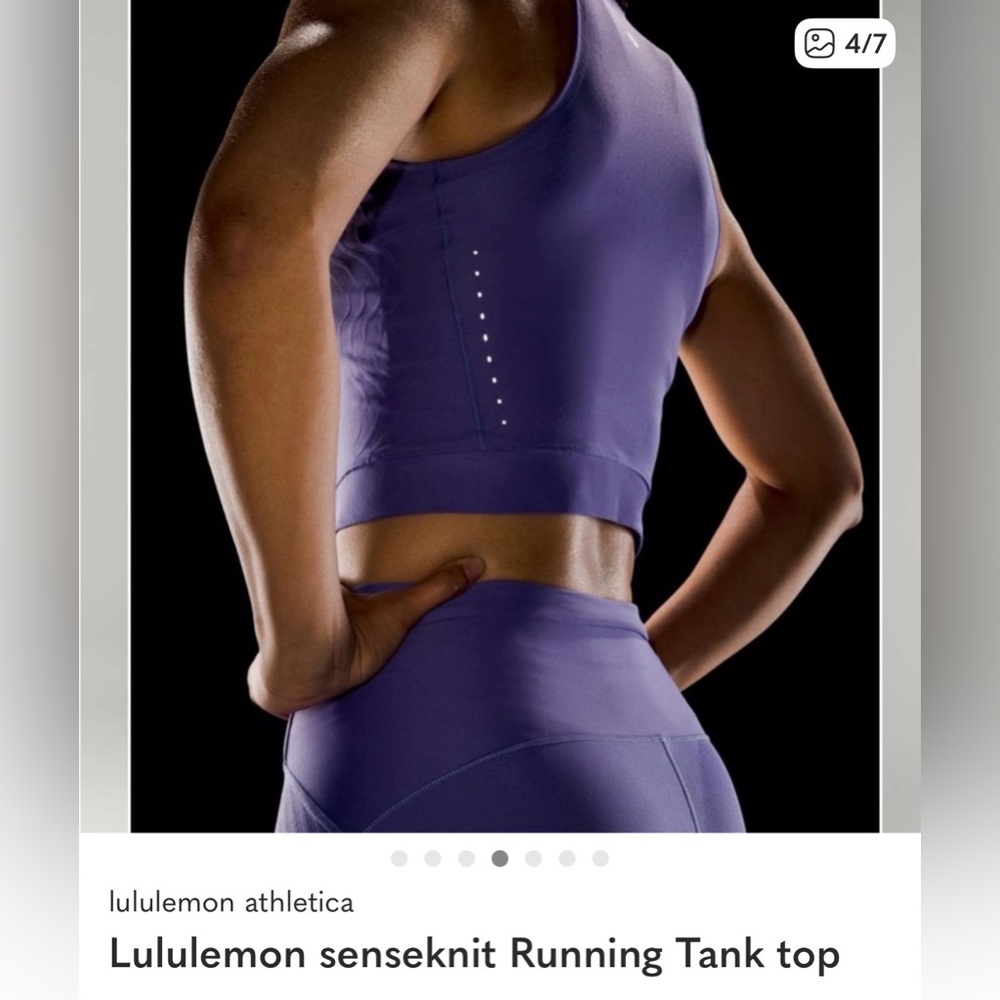lululemon athletica Purple SenseKnit Performance Tank